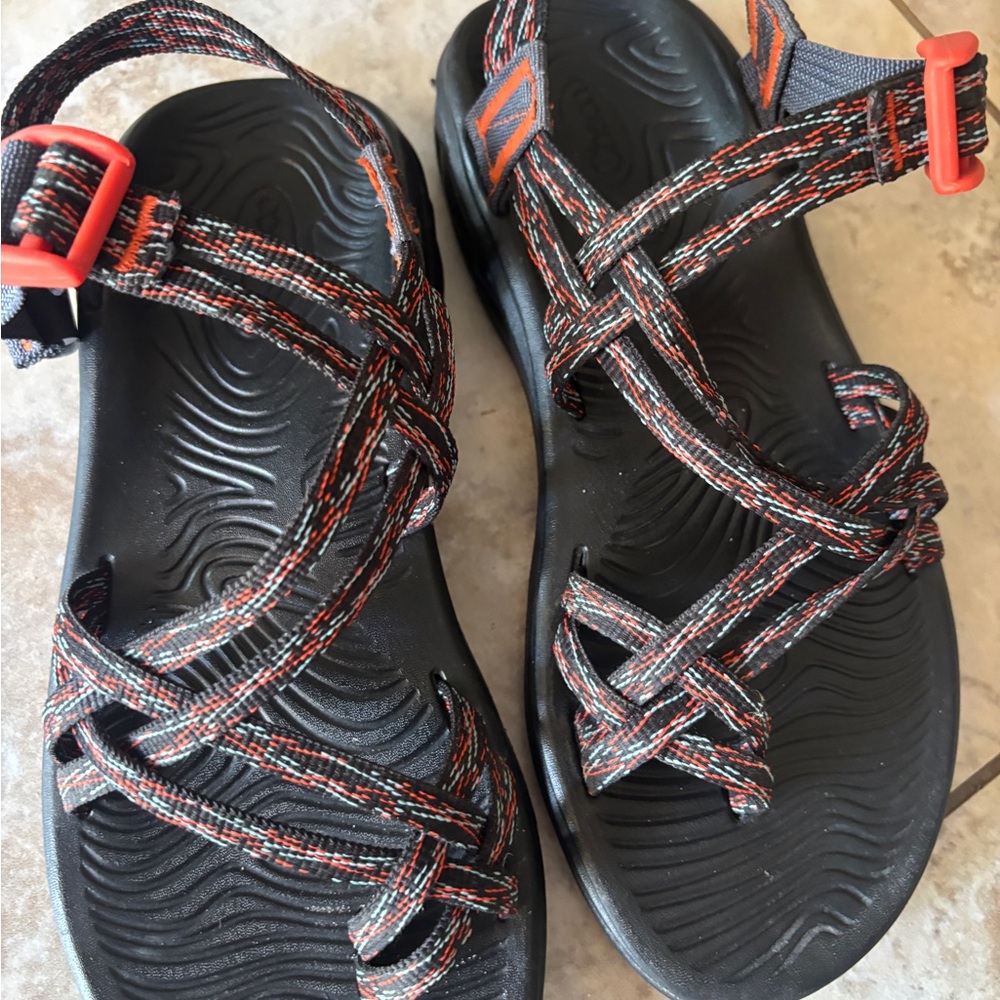 Chaco Black and Red Women's Sandals